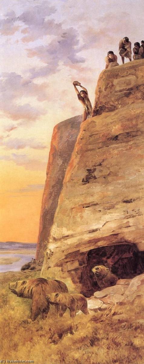 Escena Del Periodo Cuaternario Paleolítico Inferior — José María Velasco