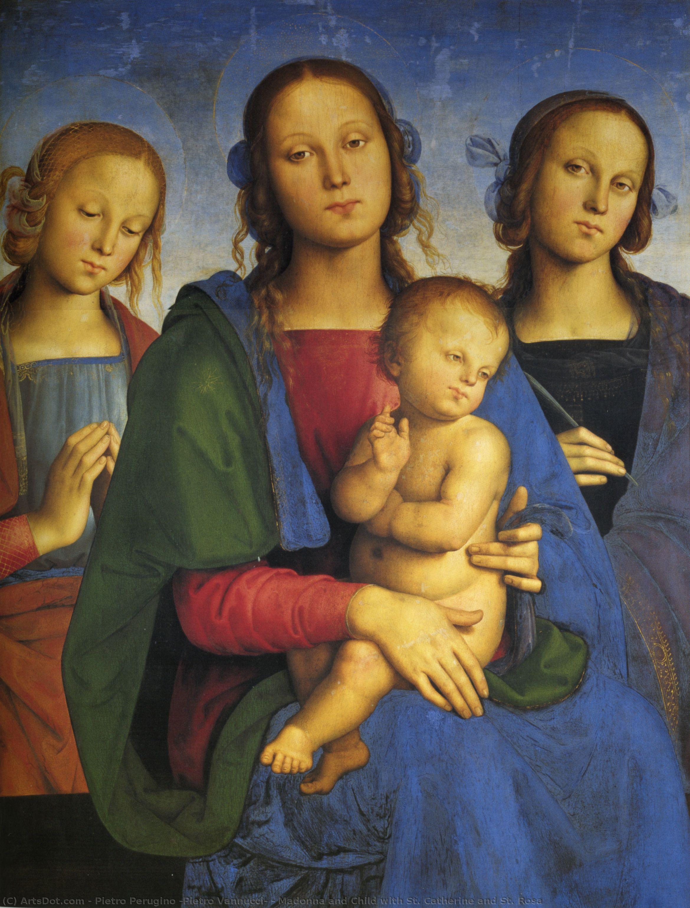 Madonna And Child With St. Catherine And St. Rosa — Pietro Perugino (pietro Vannucci)