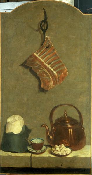 Nature Morte Au Quartier De Viande Et Au Pain De Sucre — Jacques Charles Oudry