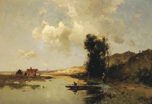 Omstreken Van Loosduinen - Fisherman In The Dunes — Willem Cornelis Rip