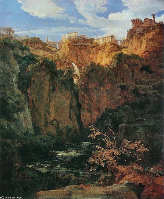 Tivoli, Les Cascades Et Le Temple De Vesta — Ernst Fries