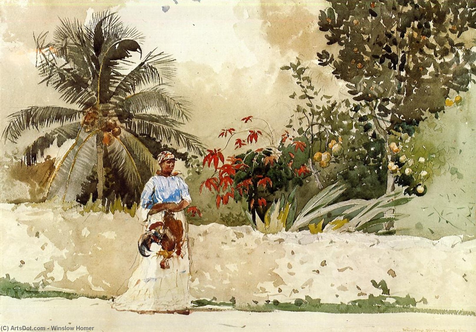 Auf Dem Weg Zum Markt, Bahamas — Winslow Homer