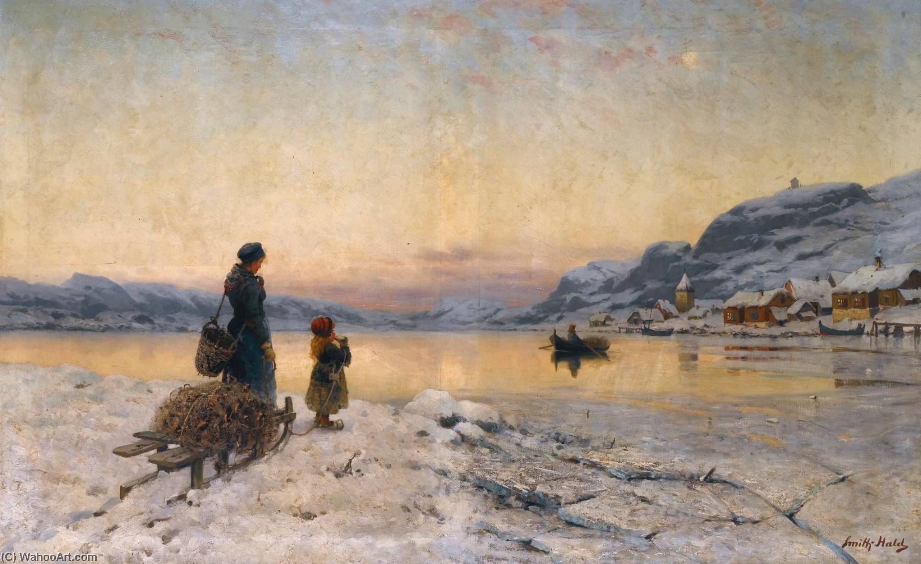 Winter Day By The Fjord — Frithjof Smith Hald