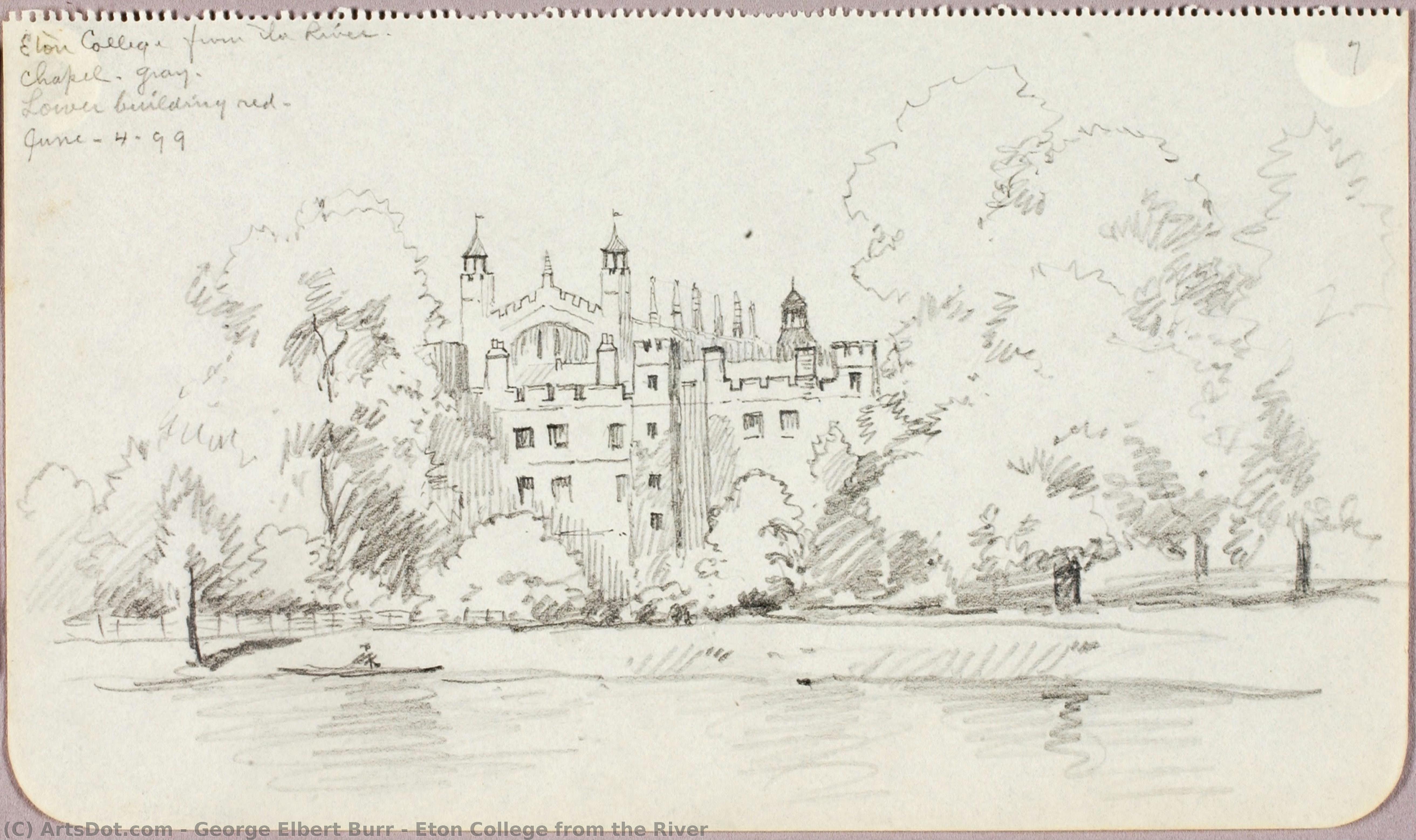 Eton College From The River — Džordž Elbert Ber