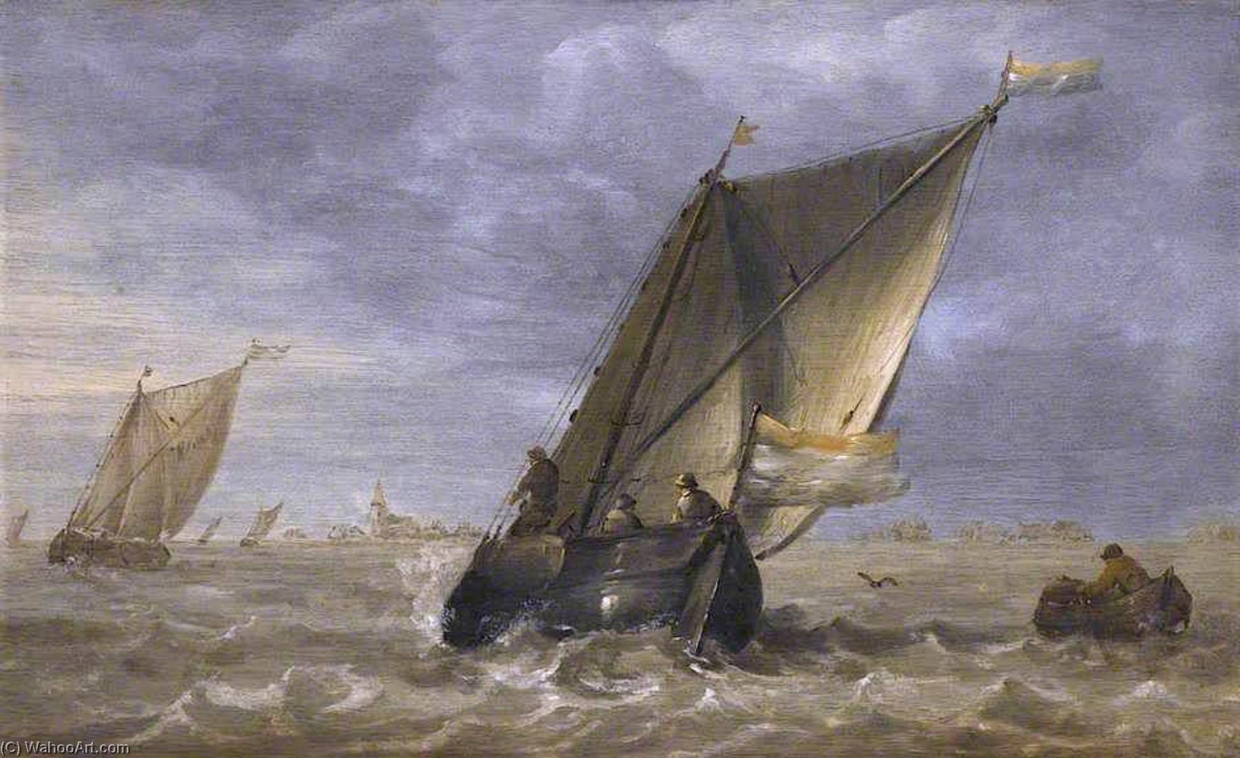 Fishing Boats In A Fresh Breeze — Abraham Hendricksz. Van Beyeren