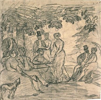 Family Reunion On The Terrace Of The Château De Meric — Frédéric Bazille