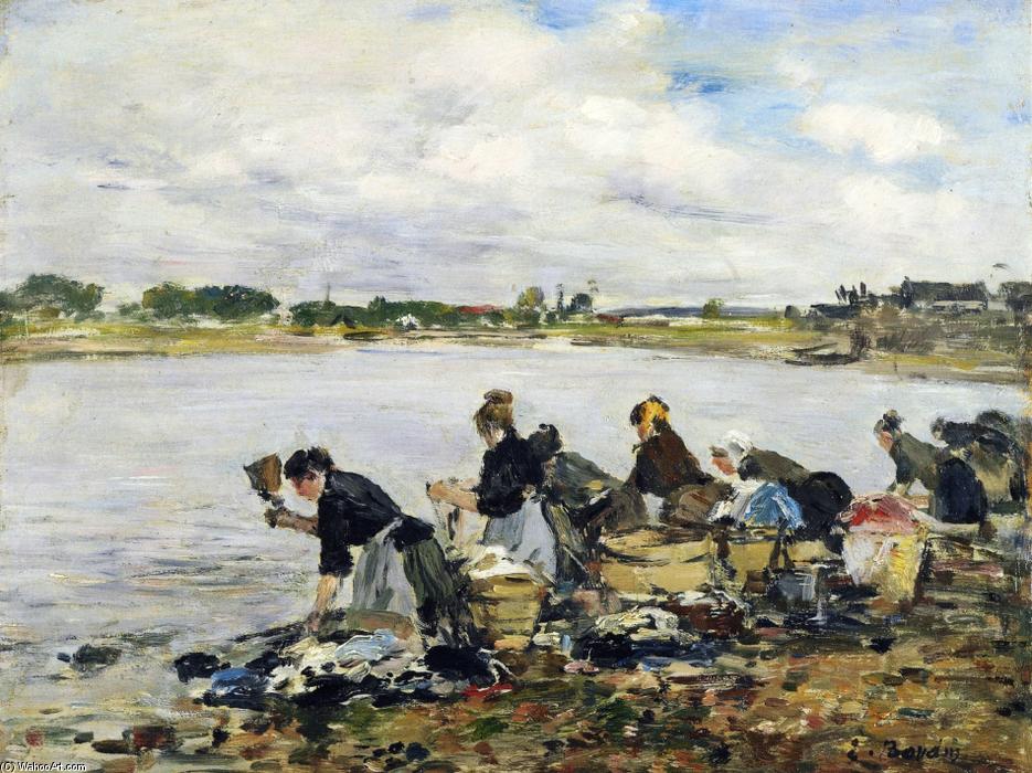 Laundresses On The Banks Of The Touques — Eugène Louis Boudin