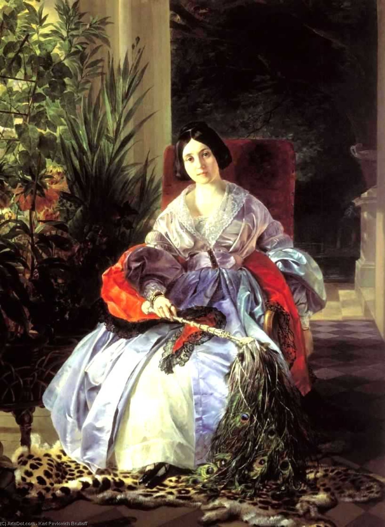 Portrait Of Princess Ye. P. Saltykova — Karl Brjulov