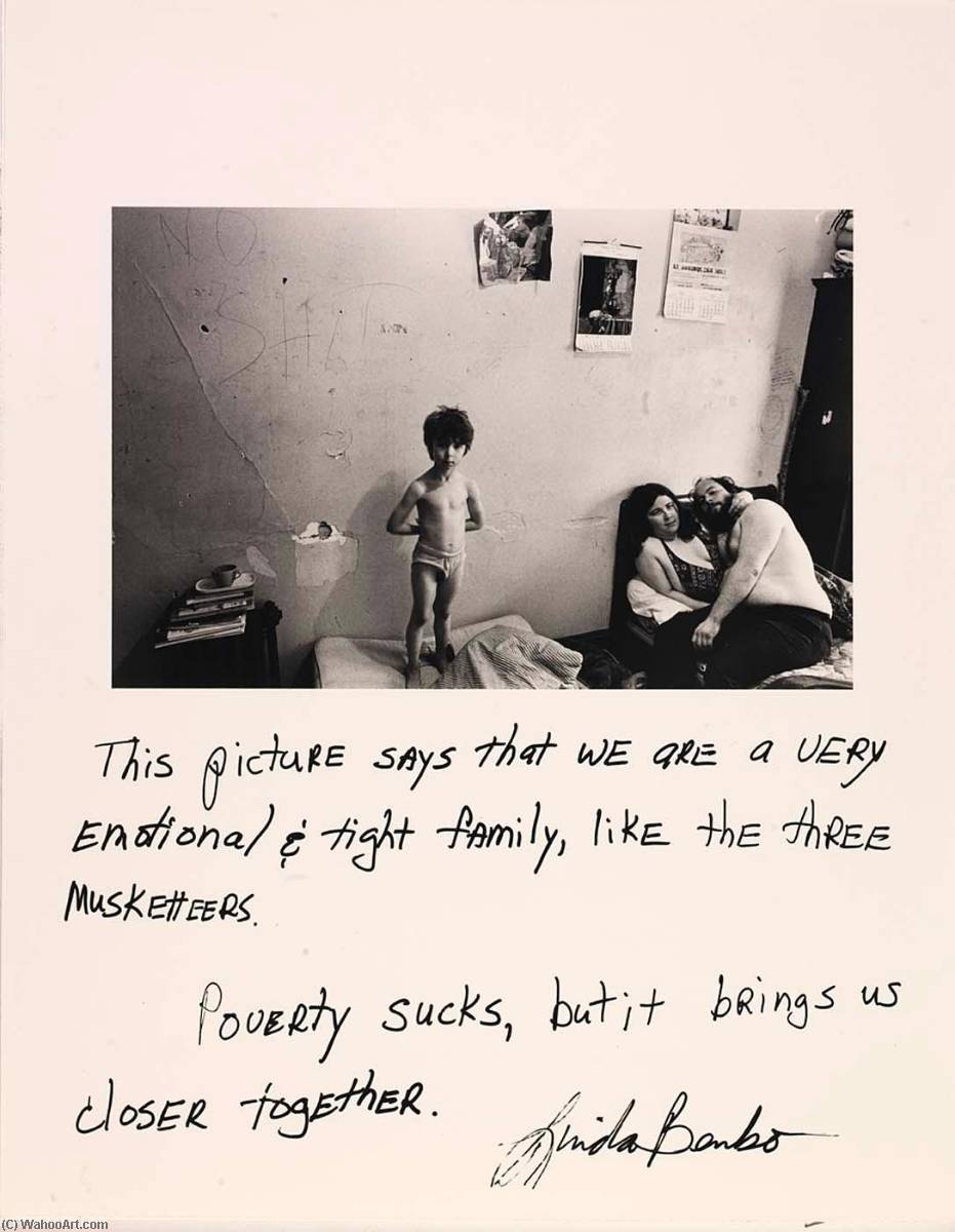 Untitled This Picture Says That We Are A Very Emotional Tight Family, Like The Three Musketteers. Poverty Sucks, But It Brings Us Closer Together. Linda Benko, From The Series Rich And Poor — Jim Goldberg