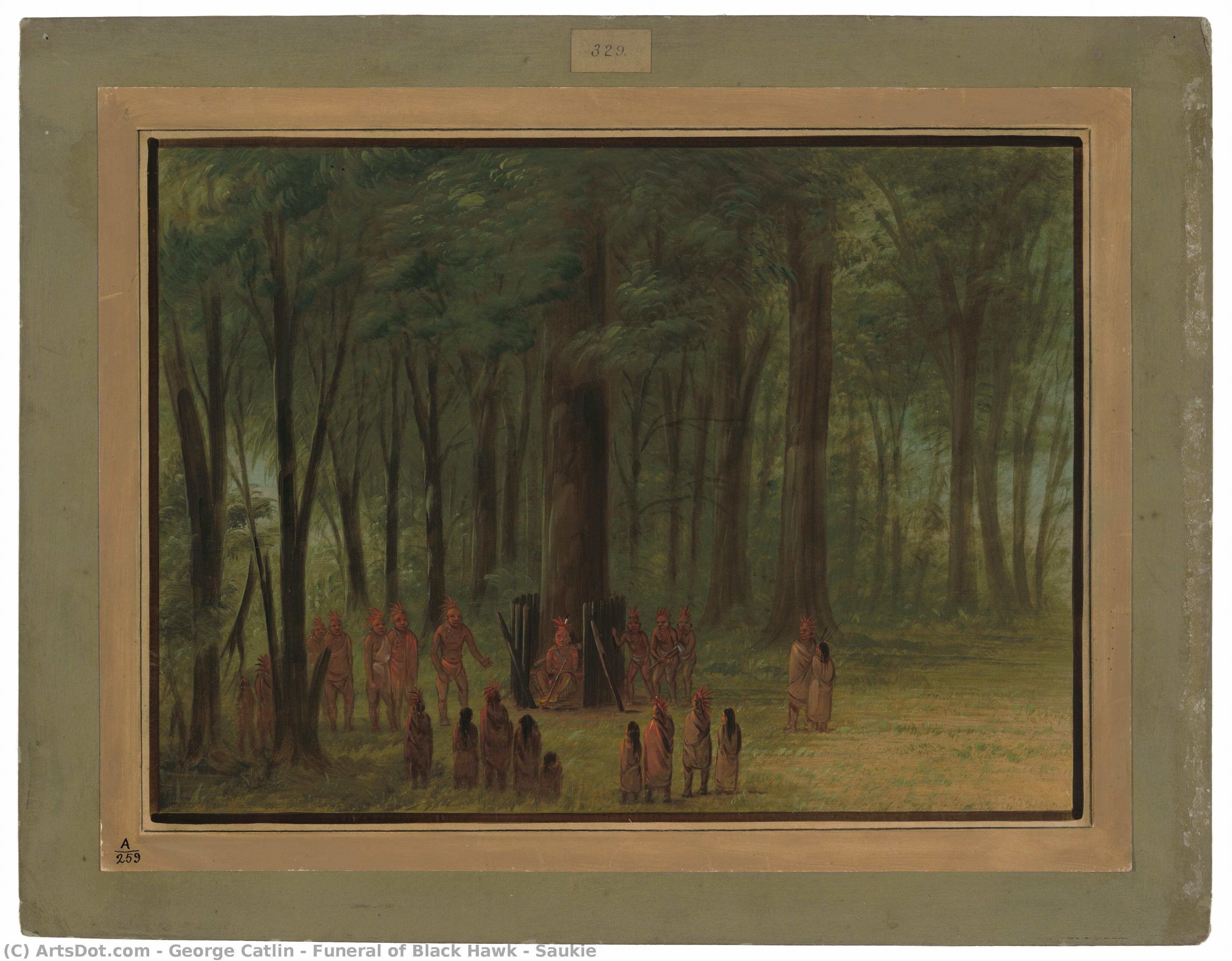 Funeral Of Black Hawk - Saukie — George Catlin