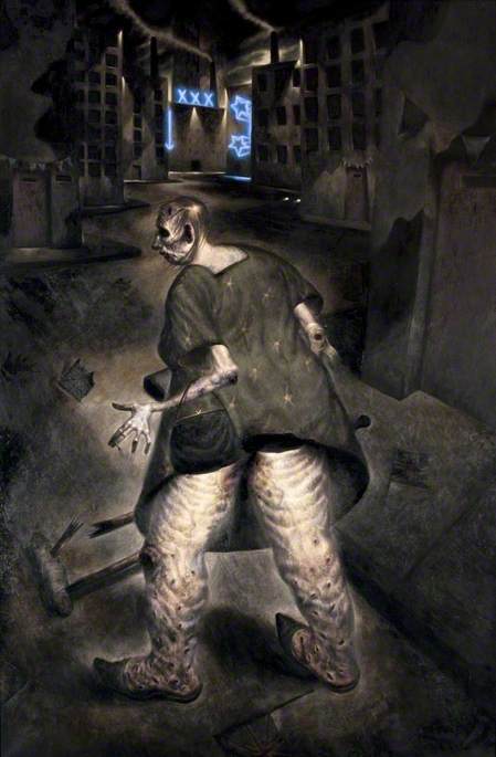 Scottish Stoics A Prostitute (triptych, Left Wing) — Кен Карри