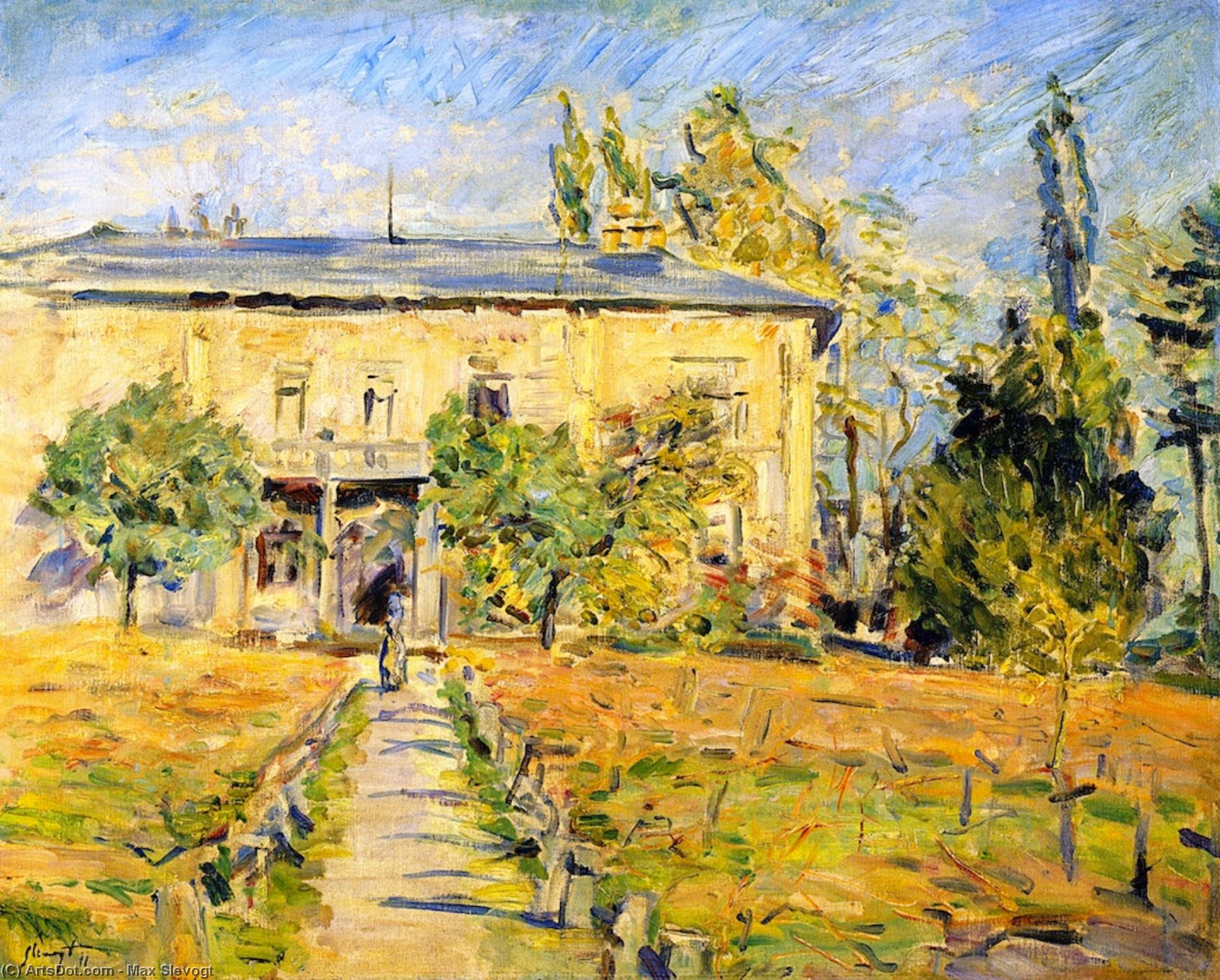 The Country House In Godramstein (west Side) — Max Slevogt