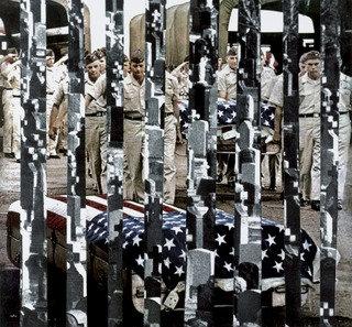 Honors (striped Burial) From The Series House Beautiful Bringing The War Home — Martha Rosler