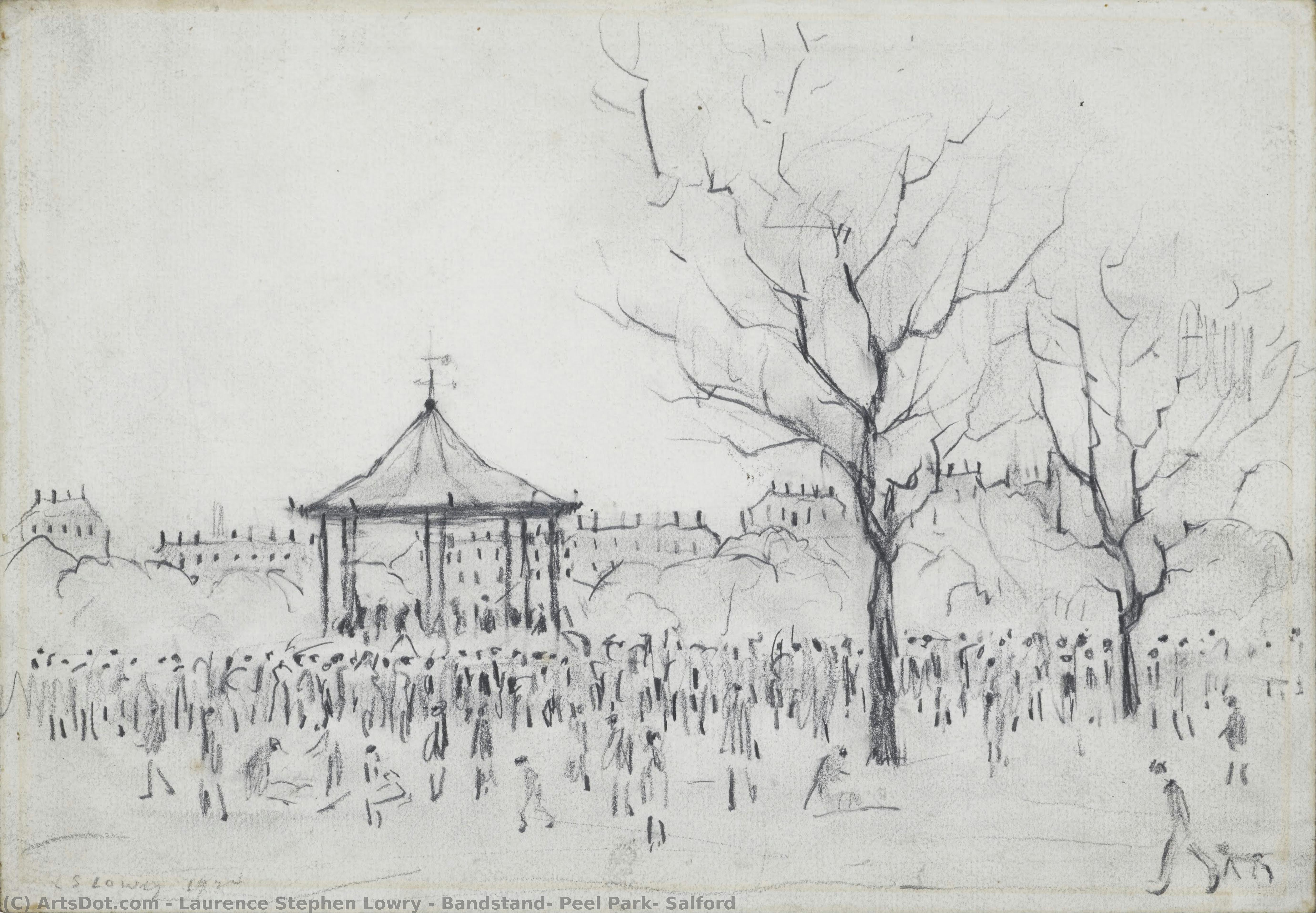 Bandstand, Peel Park, Salford — Laurence Stephen Lowry
