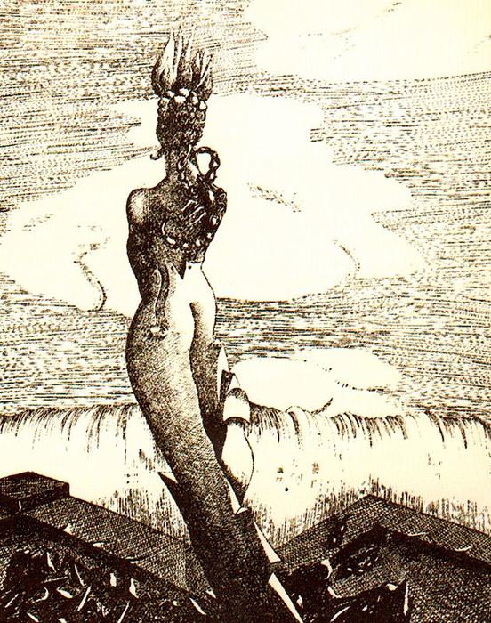 Llustration For Maldoror, Canto Iv — Oscar Dominguez