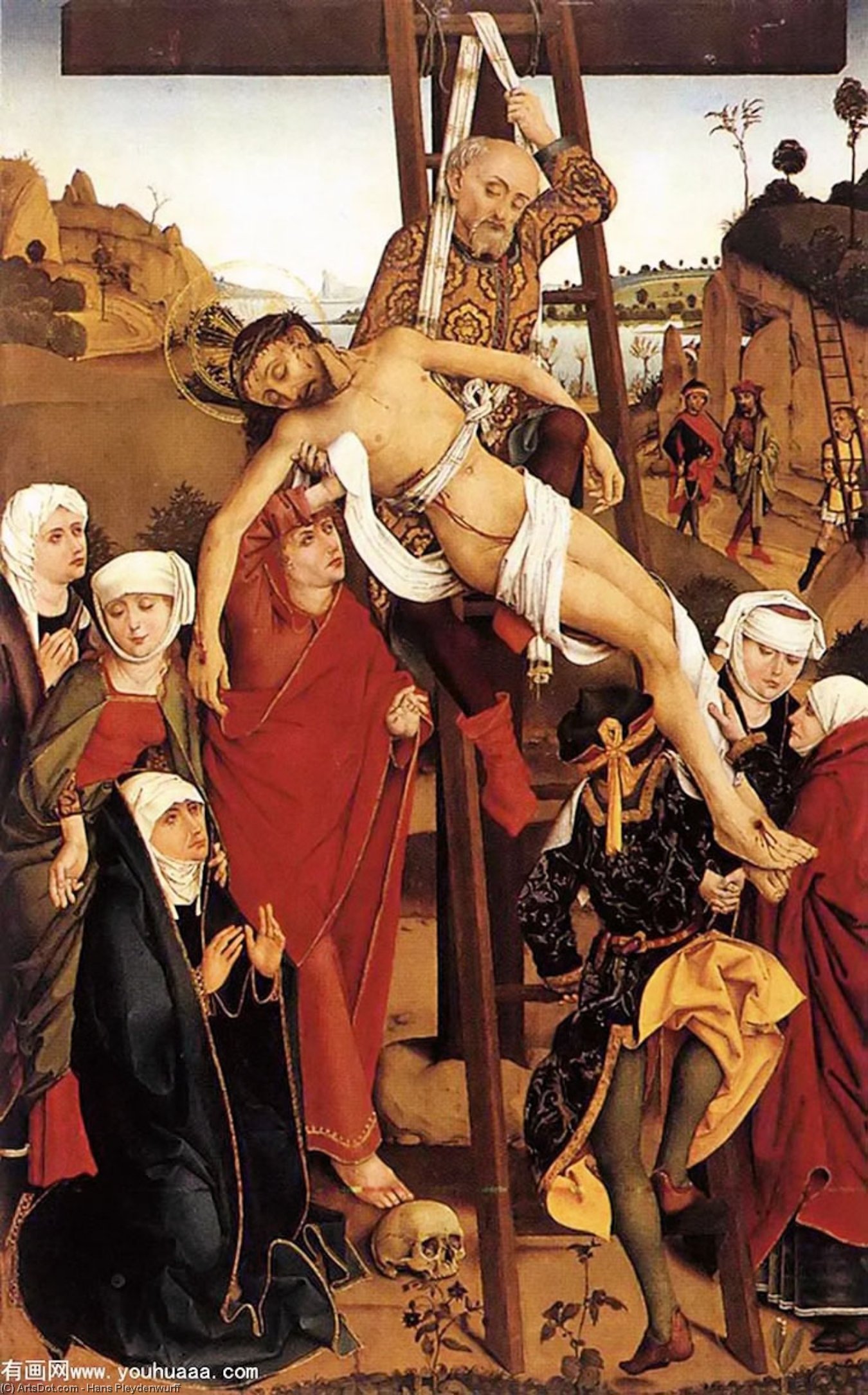 Crucifixión Del Retablo De Hof — Hans Pleydenwurff