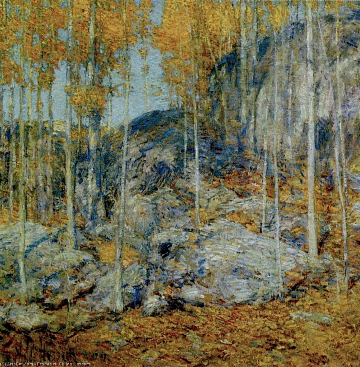 The Ledges, October In Old Lyme, Connecticut — Frederick Childe Hassam