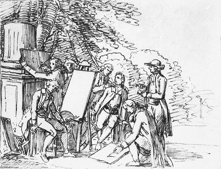 Johann Wolfgang Von Goethe With His Italian Friends — Friedrich Bury