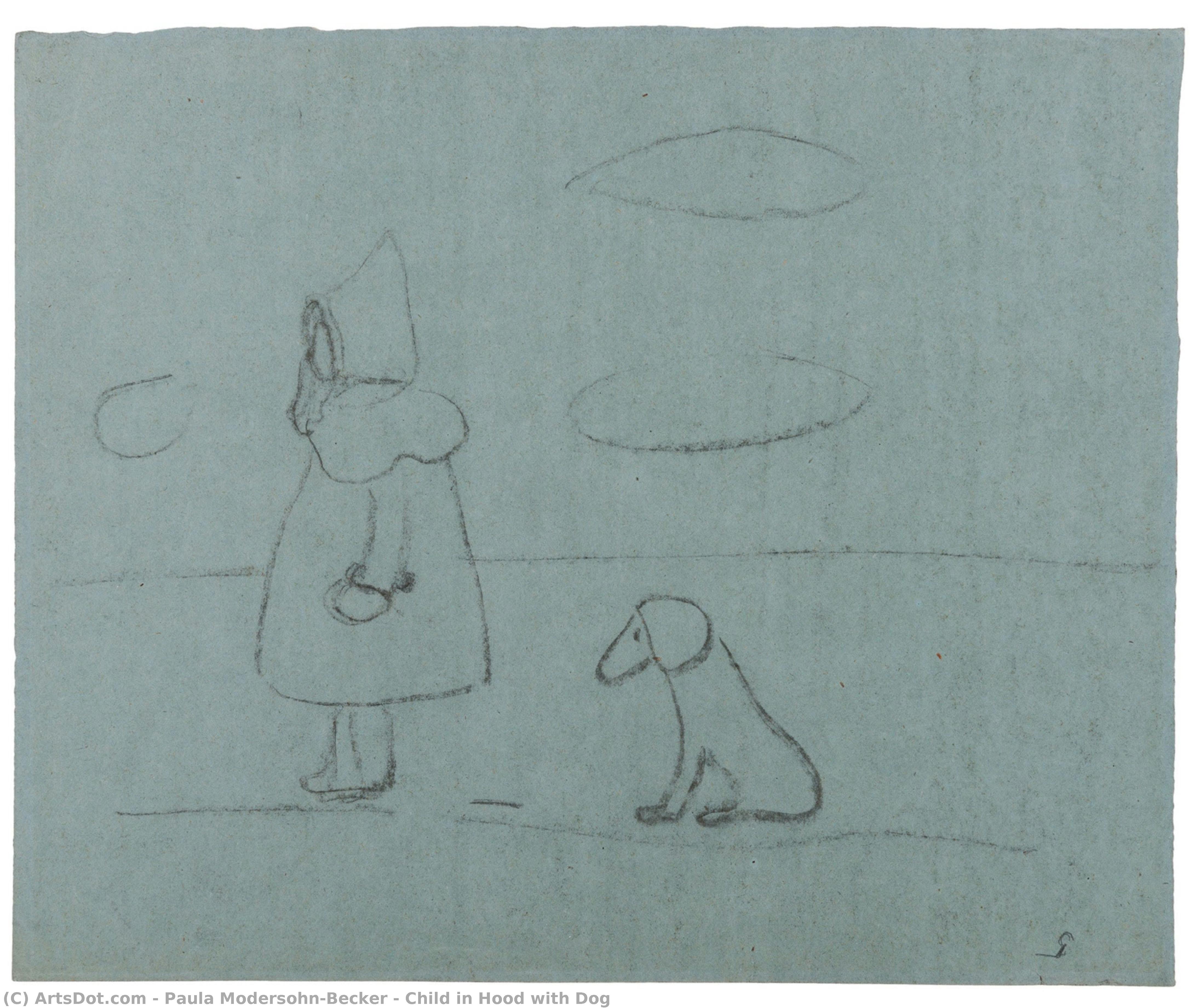 Child In Hood With Dog — Paula Modersohn-becker