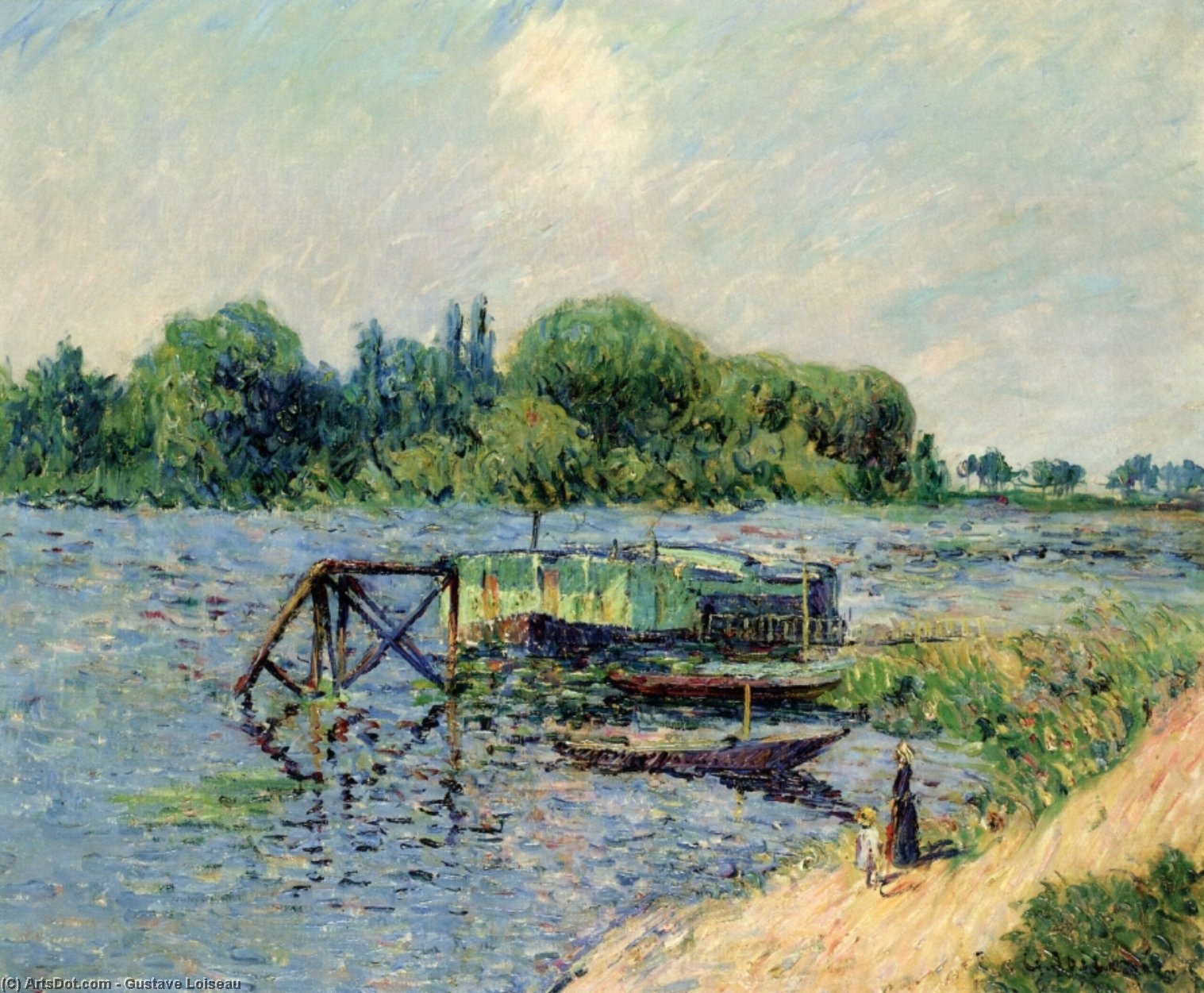 Laundry On The Seine At Herblay — Gustave Loiseau