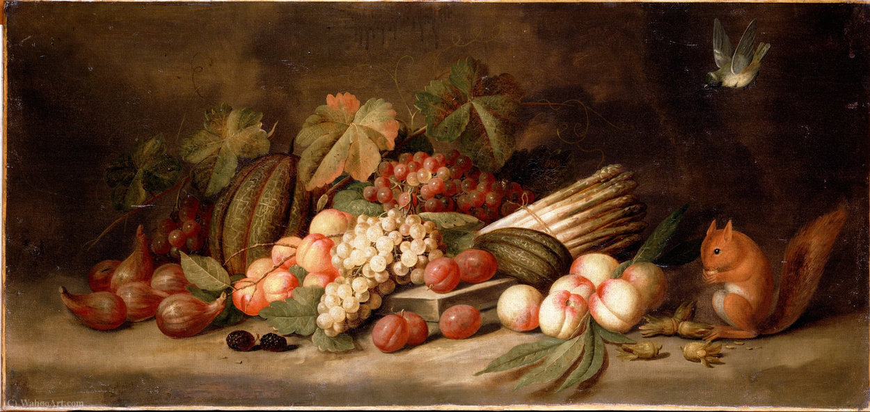 Still Life With Fruit And A Squirrel — Jan Pauwel The Elder Gillemans