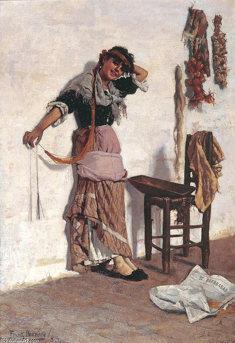 A Venetian Market Girl — Frank Bramley