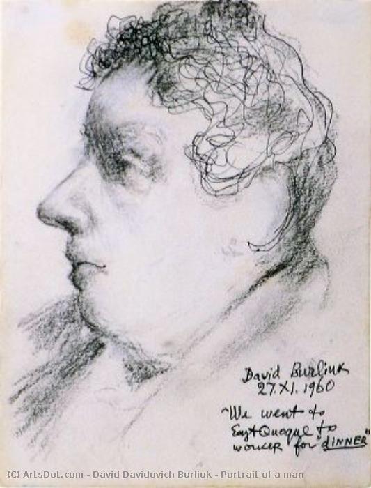 Portrait Of A Man — David Davidovich Burliuk