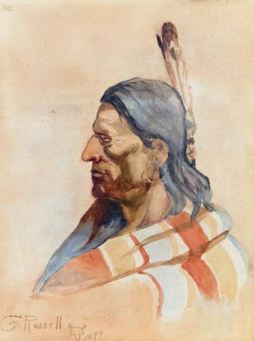 Portrait Of An Indian 1 — Charles Marion Russell