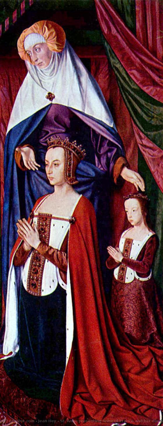 St. Anne Presenting Anne Of France And Her Daughter, Suzanne Of Bourbon - Right Wing Of The Bourbon Altarpiece — Jean Hey