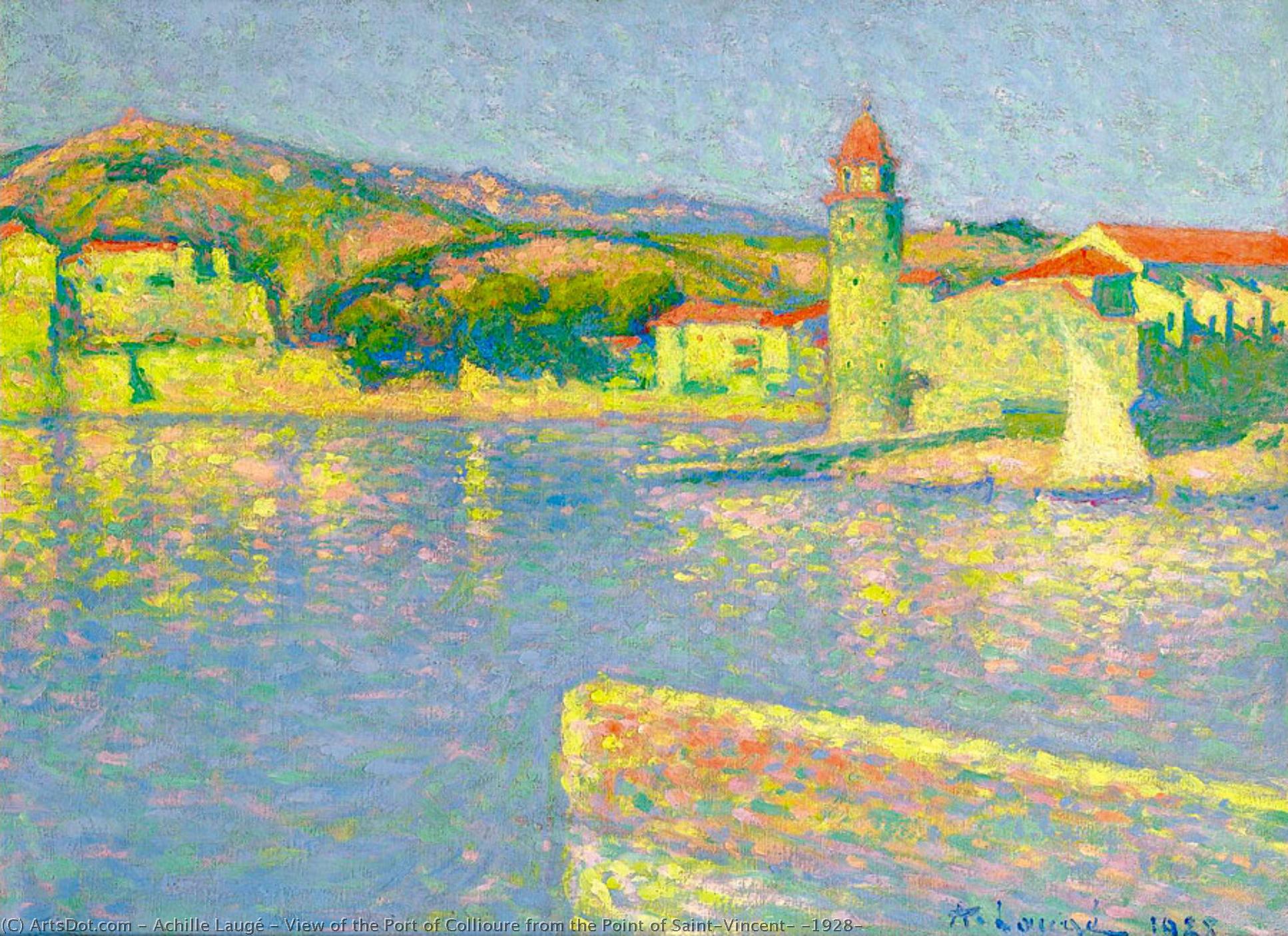 View Of The Port Of Collioure From The Point Of Saint-vincent, (1928) — Achille Laugé
