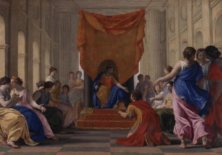 Poliphile S'agenouille Devant La Reine Eleutherilide — Eustache Le Sueur (lesueur)