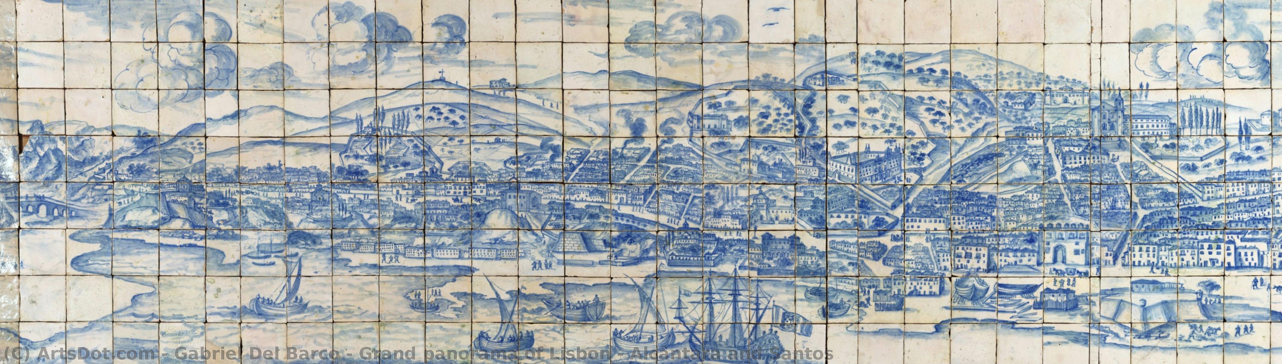 Grand Panorama Of Lisbon - Alcântara And Santos — Gabriel Del Barco