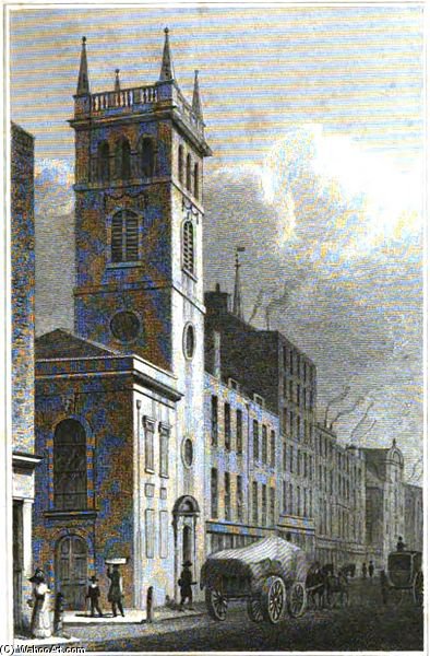 The Church Of All Hallows Bread Street — Thomas Hosmer Shepherd