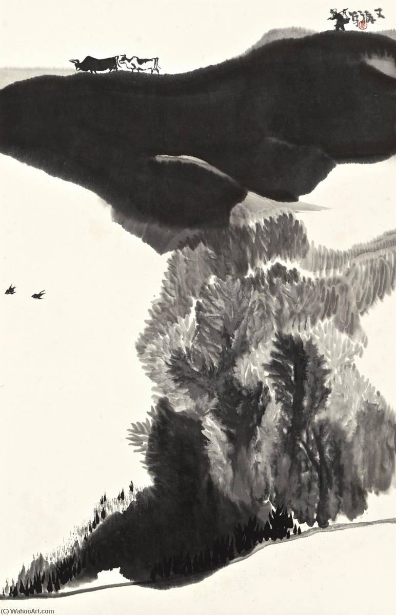 Grazing On The Hill — Jia Youfu