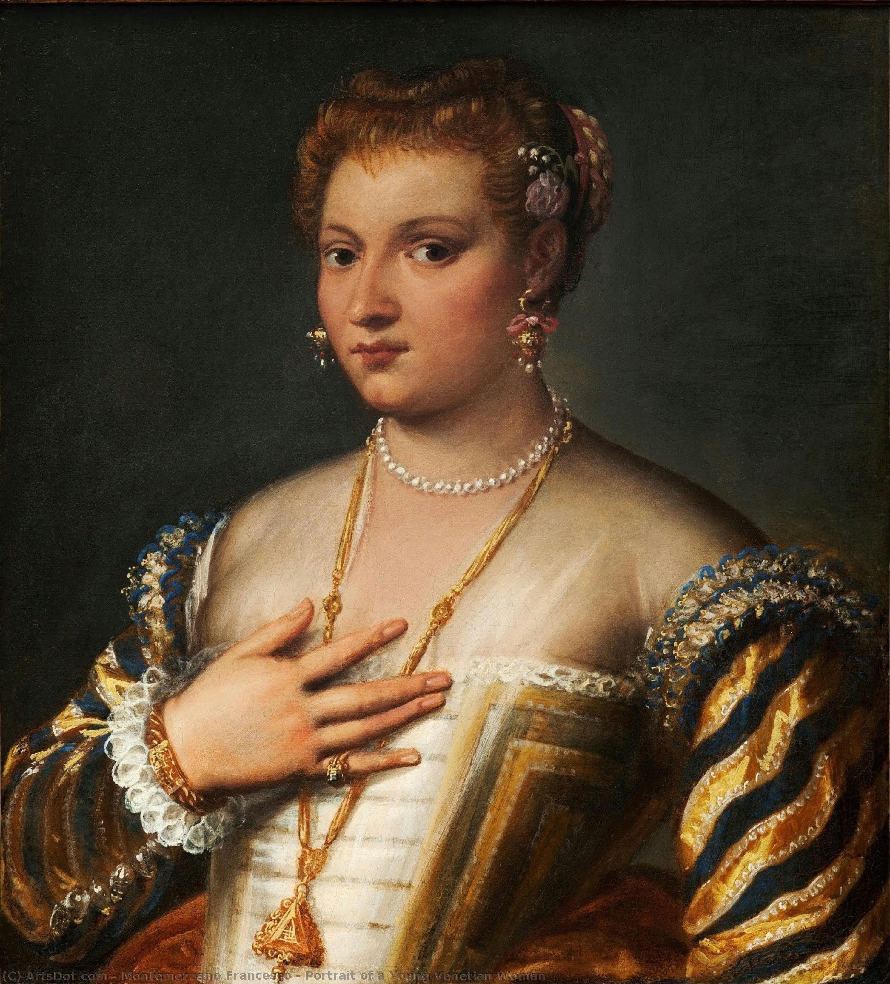 Portrait Of A Young Venetian Woman — Montemezzano Francesco
