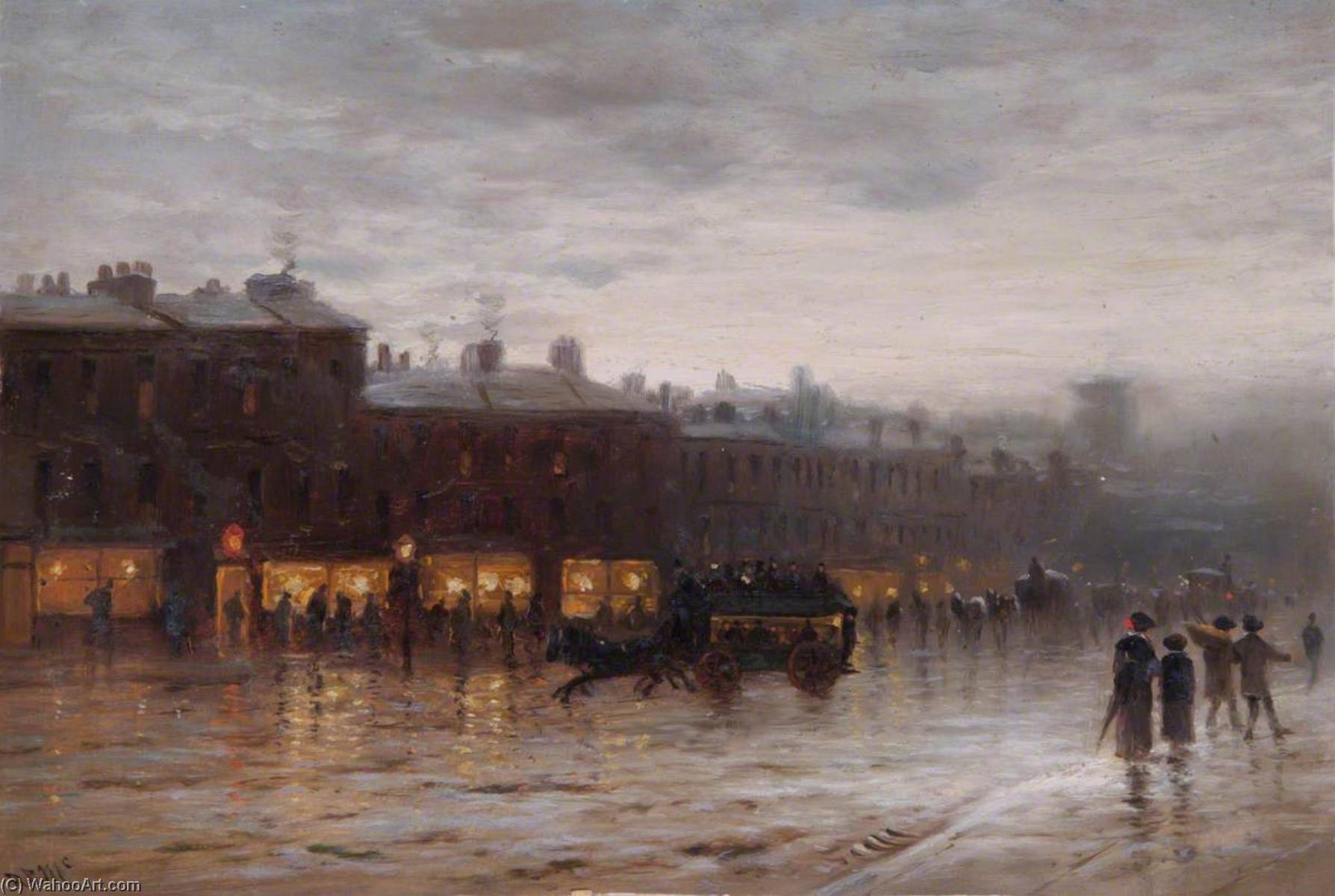 Saturday Evening, View Of Hampstead High Street — Robert Finlay Mcintyre