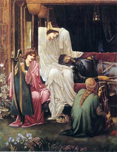 The Last Sleep Of Arthur Detail — Edward Coley Burne-jones
