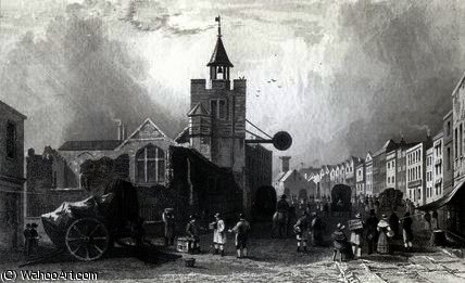 High St. With The Church Of St. Nicholas — William Henry Bartlett