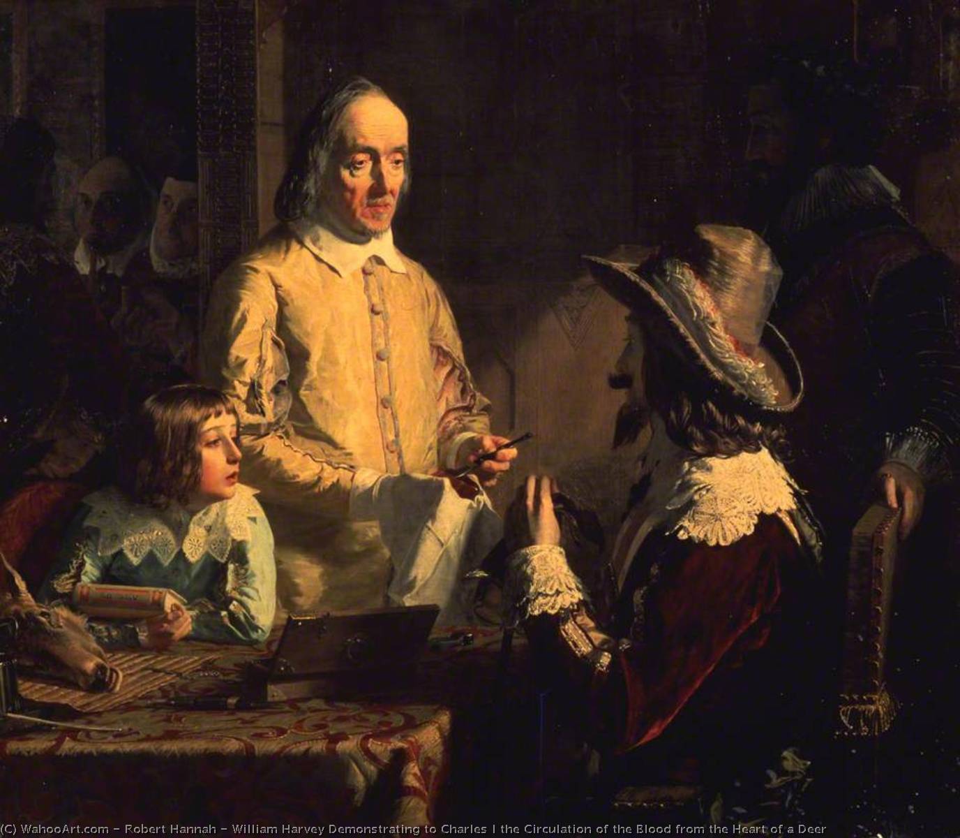William Harvey Demonstrating To Charles I The Circulation Of The Blood From The Heart Of A Deer — Robert Hannah