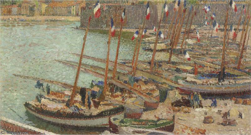 Port Collioure Le Quatorze Juilliet — Henri Jean Guillaume Martin