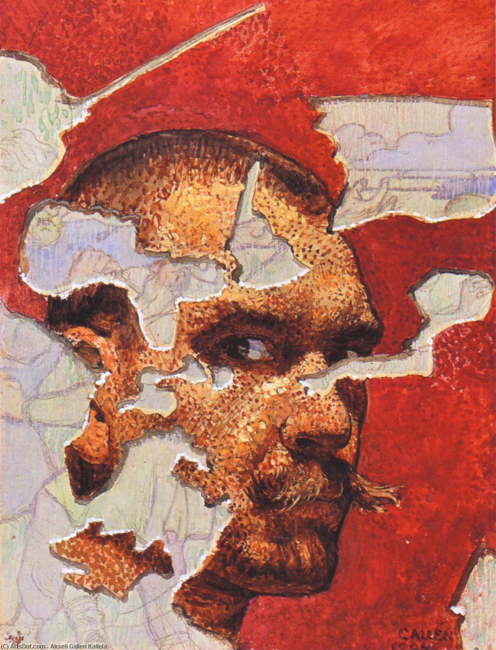 Self-portrait In A Fresco — Akseli Gallen-kallela