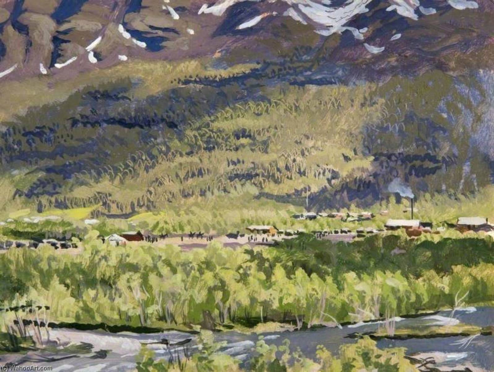 German Camp At Kvesmenes In The Birch Forest — Stephen Bone