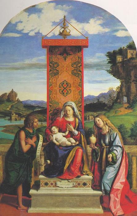 The Madonna And Child With St John The Baptist And Mary Magdalen — Giovanni Battista Cima Da Conegliano