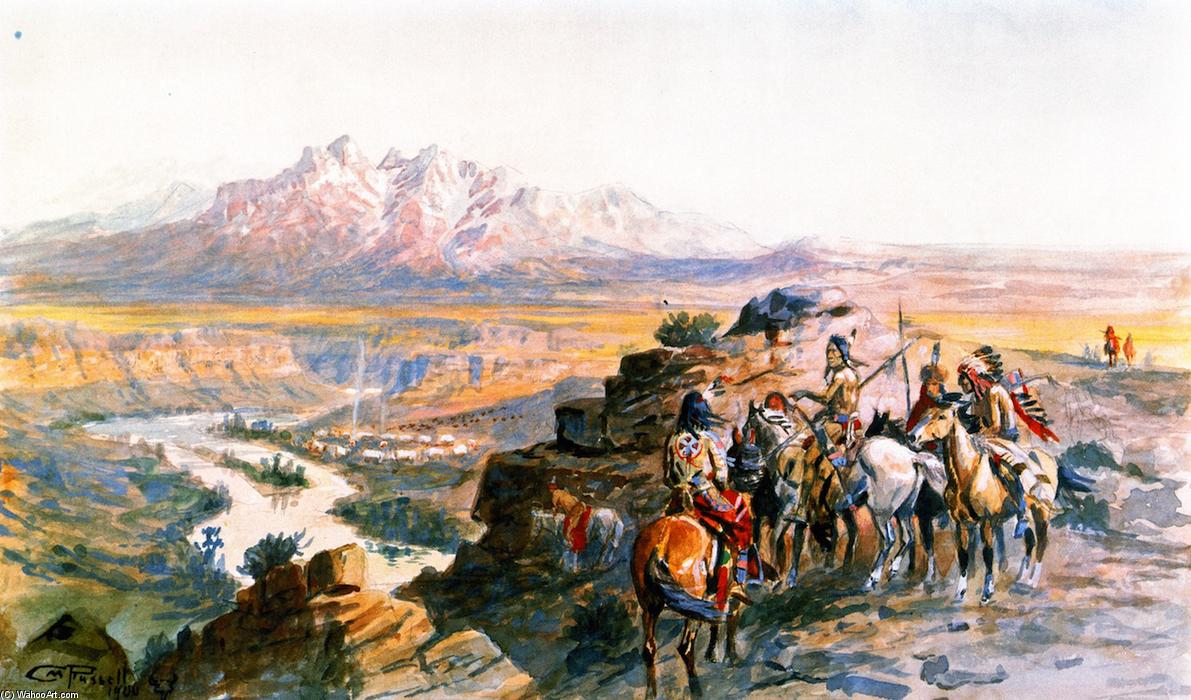 Planning The Attack On The Wagon Train — Charles Marion Russell