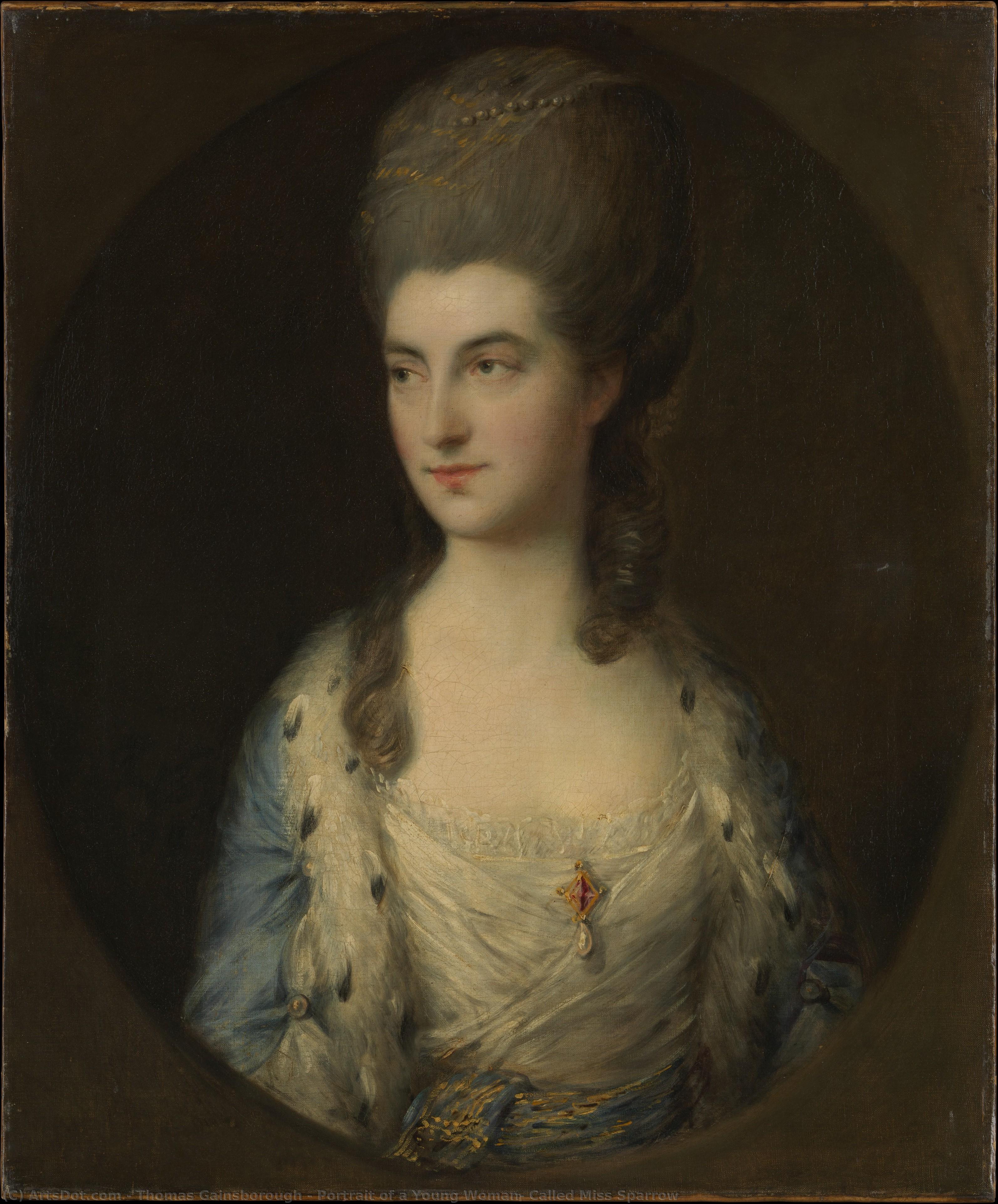 Portrait Of A Young Woman, Called Miss Sparrow — Tomas Gejnzboro