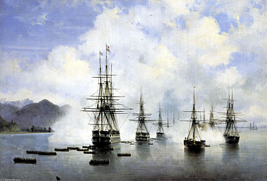 The Landing At Subashi — Ivan Konstantinovich Aivazovsky