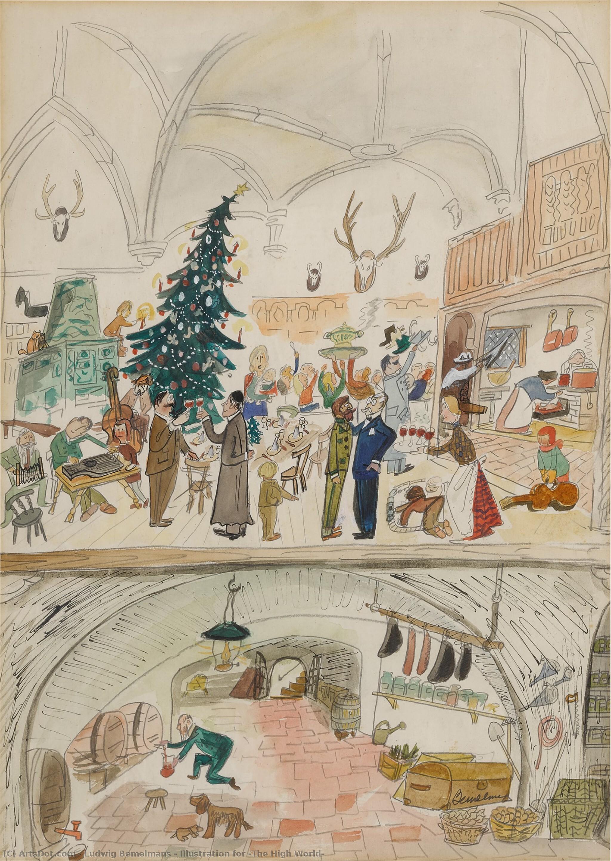 Illustration For 'the High World' — Ludwig Bemelmans