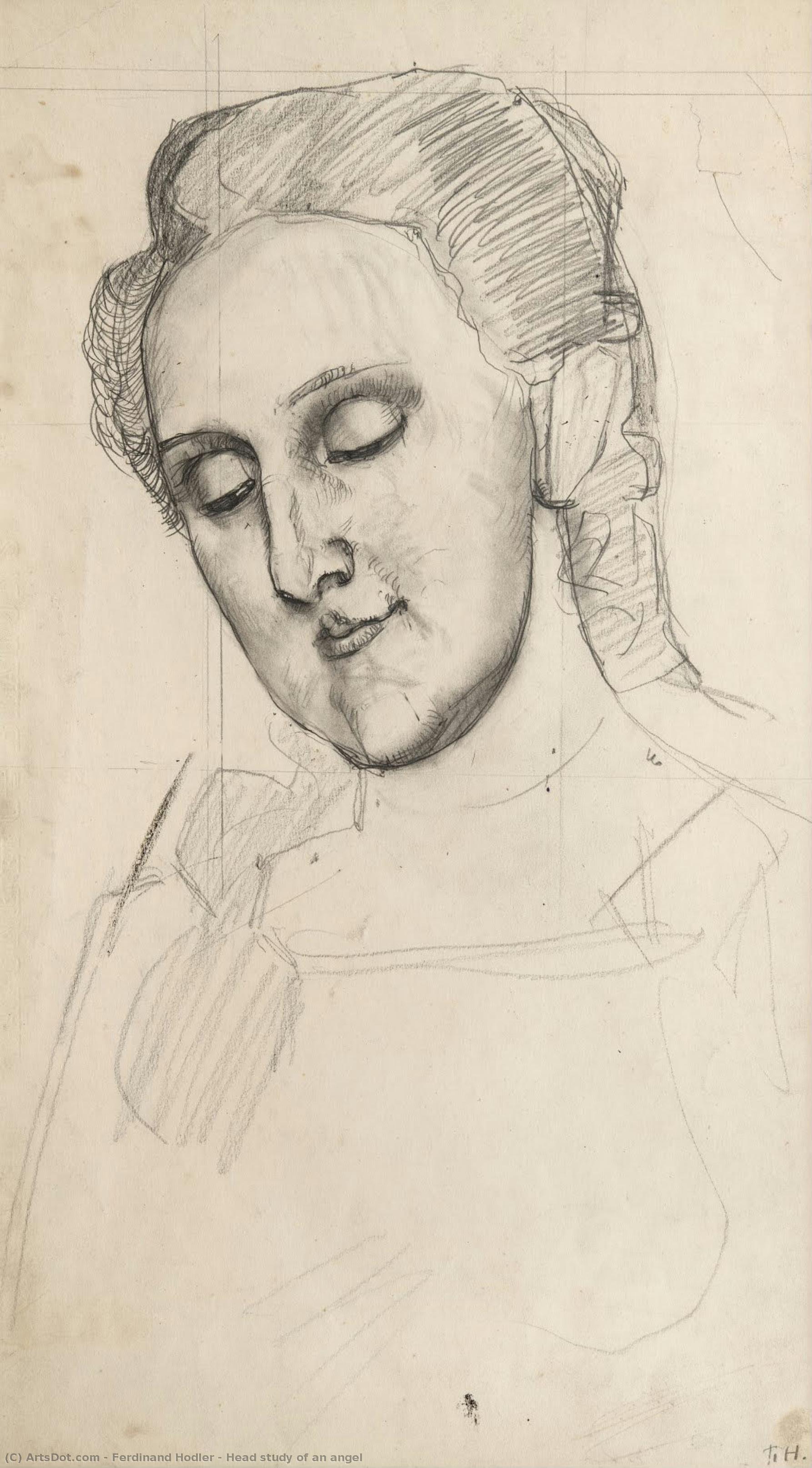 Head Study Of An Angel — Ferdinand Hodler