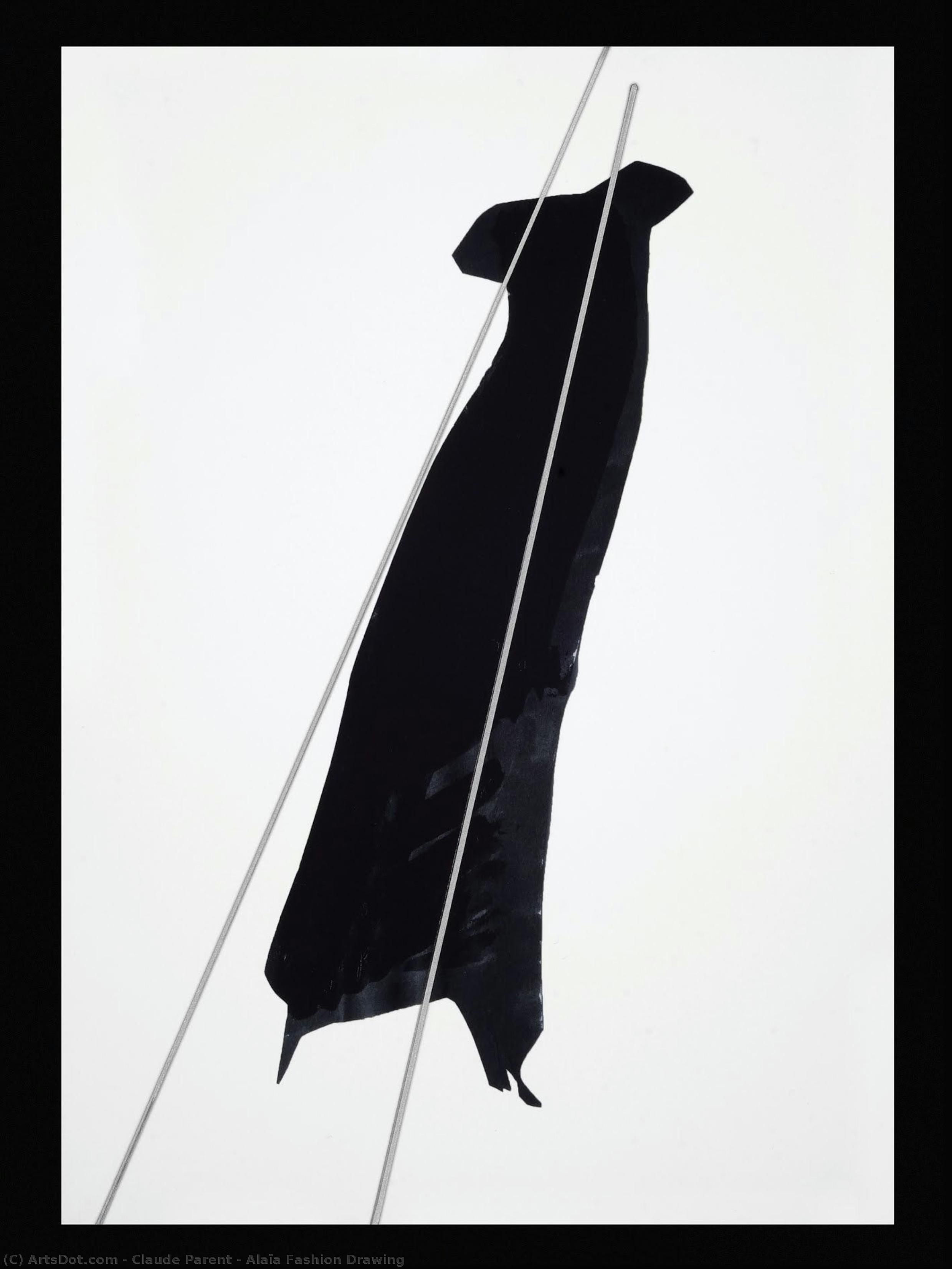 Alaïa Fashion Drawing — Claude Parent