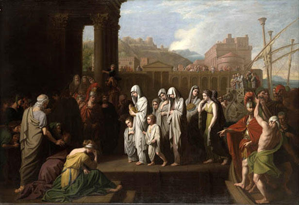Agrippina Landing At Brundisium With The Ashes Of Germanicus — Benjamin West